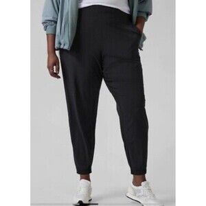 Athleta Brooklyn Jogger Pant Black Pull On Elastic Waist 530631 Womens Plus 26